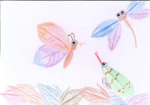 Leaf Drawing 樹葉拓印
